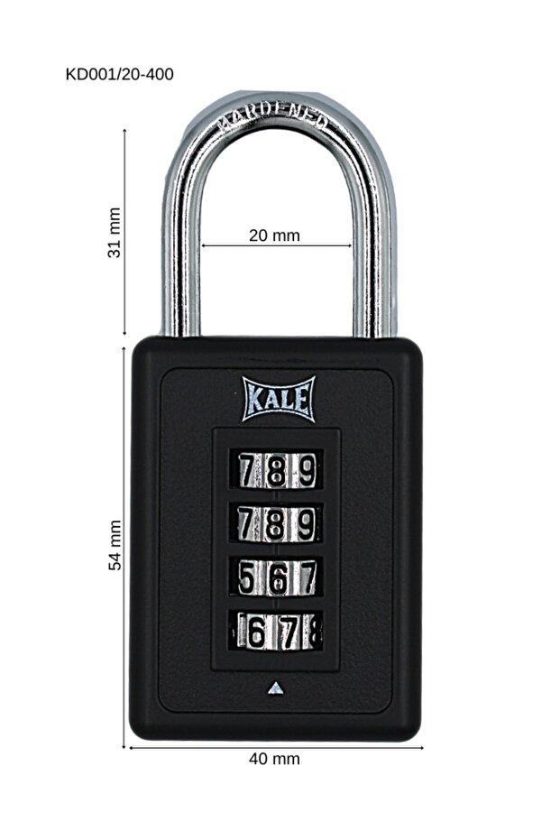 Castle Combination Padlock 4 Step Encryption Black