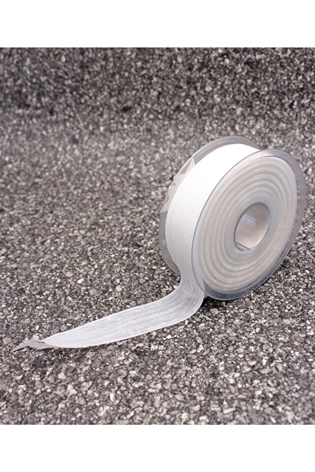 25mm White Linen (NOPALİ) Ribbon 20 Meters