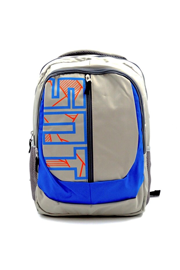Sn-2012 School Backpack with Laptop Compartment 3 Compartments Gray