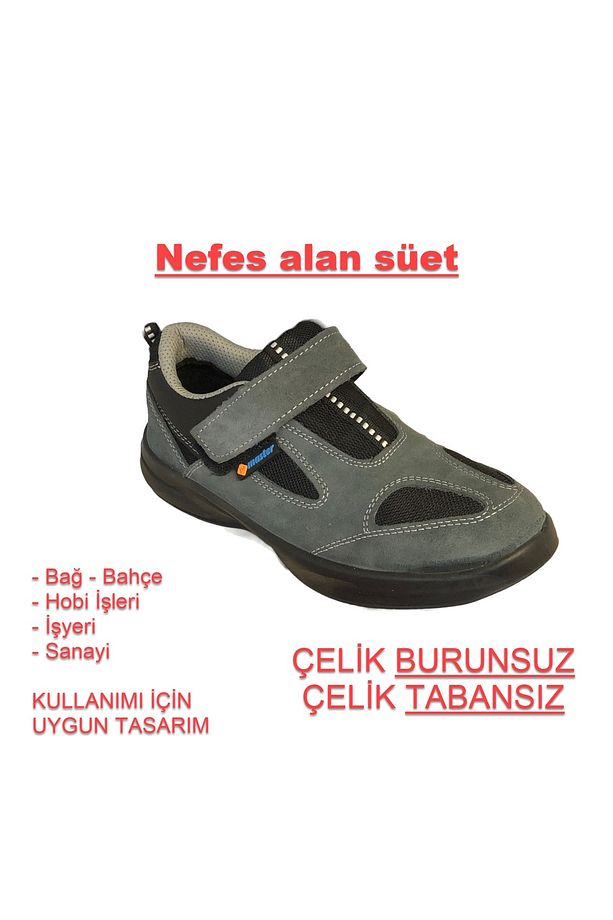 Çelik Burunsuz Yazlık Süet Iş Ayakkabısı - 1