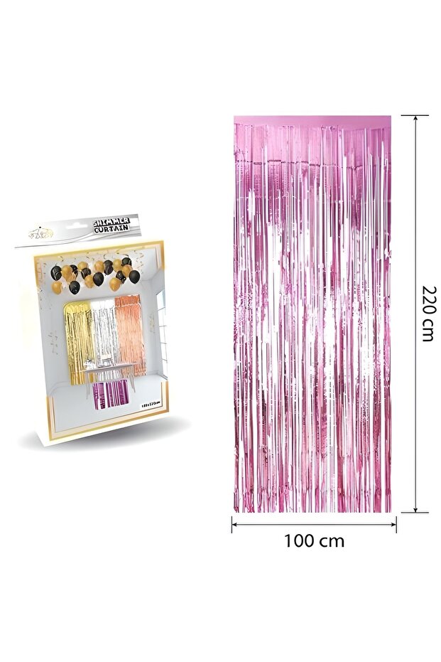 Mini Party Store Tassel Door Curtain Pink 100*220 Cm