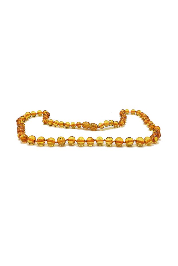 Honey Color Certified Baltic Amber Adult Necklace Mother's Necklace Guatr Necklace 60 Cm Health Necklace