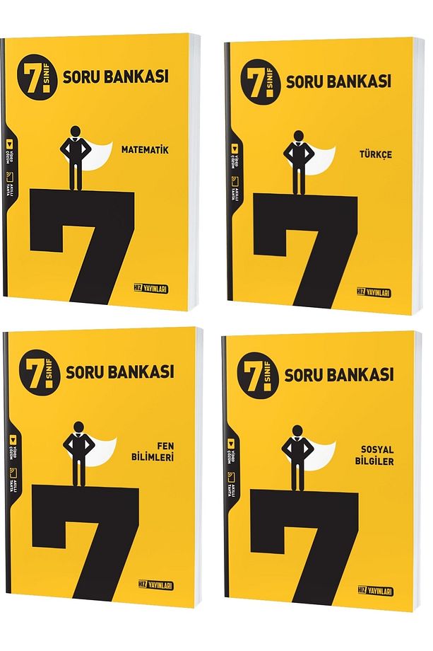 Hız 2023 7. Sınıf Matematik Türkçe Fen Sosyal Soru Seti 4 Kitap - 1