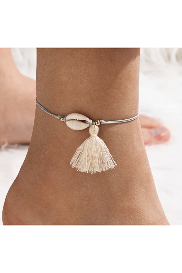 خلخال بشراشيب على شكل صدفة البحر - 2