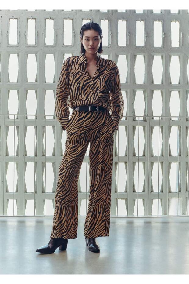 Leopard Pattern Loose Trousers - 7