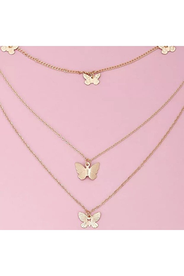 The Complement to Your Elegance: Multi-Layer Butterfly Necklace - 2