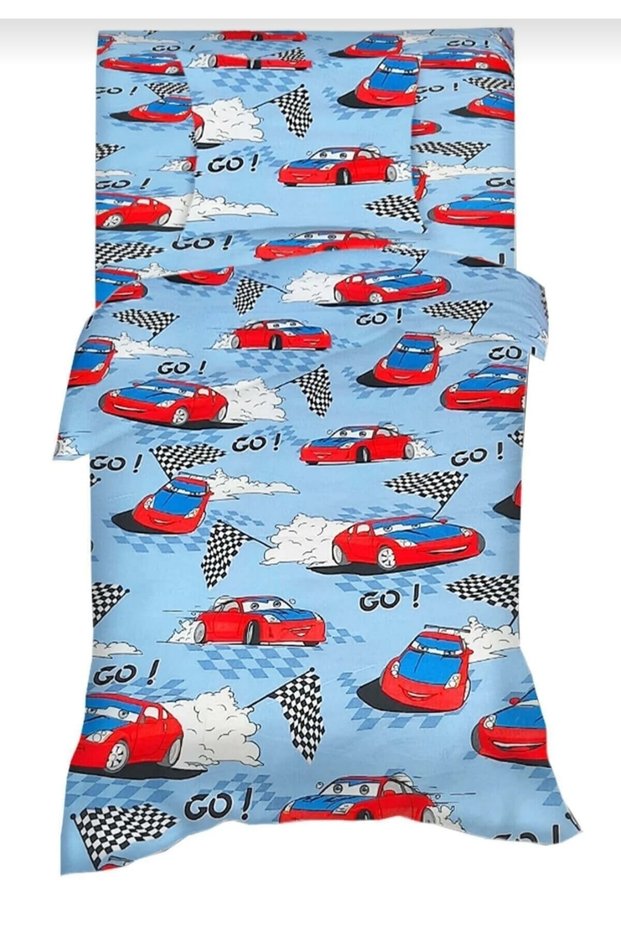 Single Trolley Children's Cotton Duvet Cover Set (1 Duvet Cover - 1 Pillowcase)