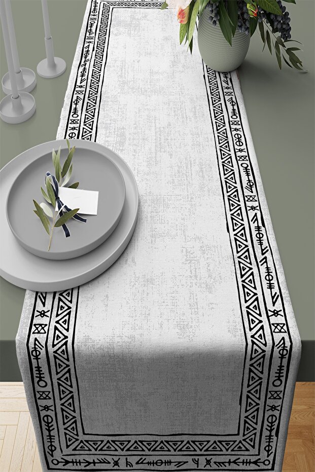 40x140cm Woven Stain Resistant Premium Thai Feather Fabric Tablecloth Runner Ethnic Rnr217