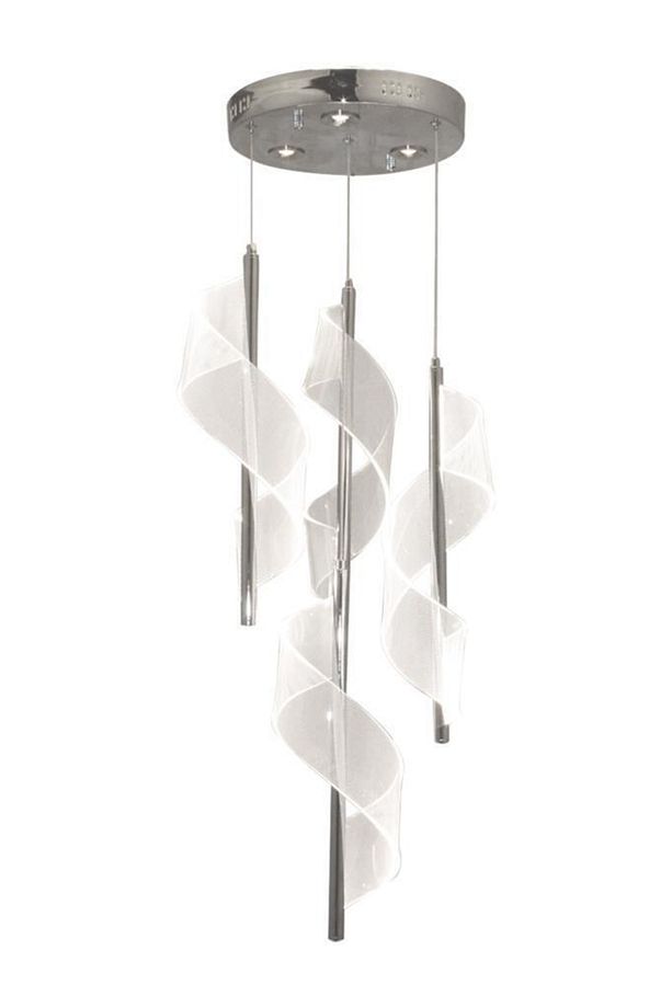 P9099-3+1 4 Lü Krom Led Avize - 1