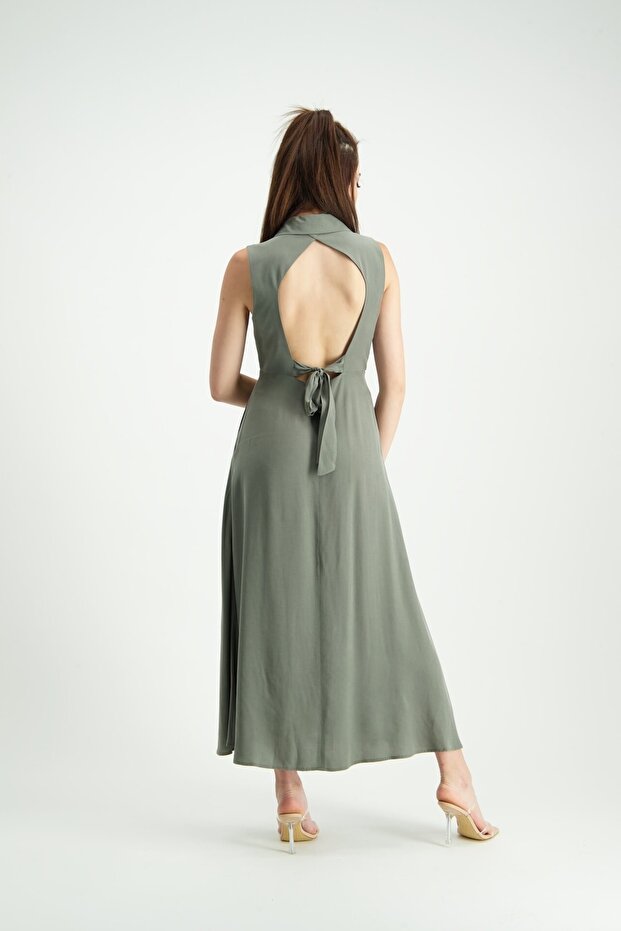 Kolsuz Gömlek Elbise - 2