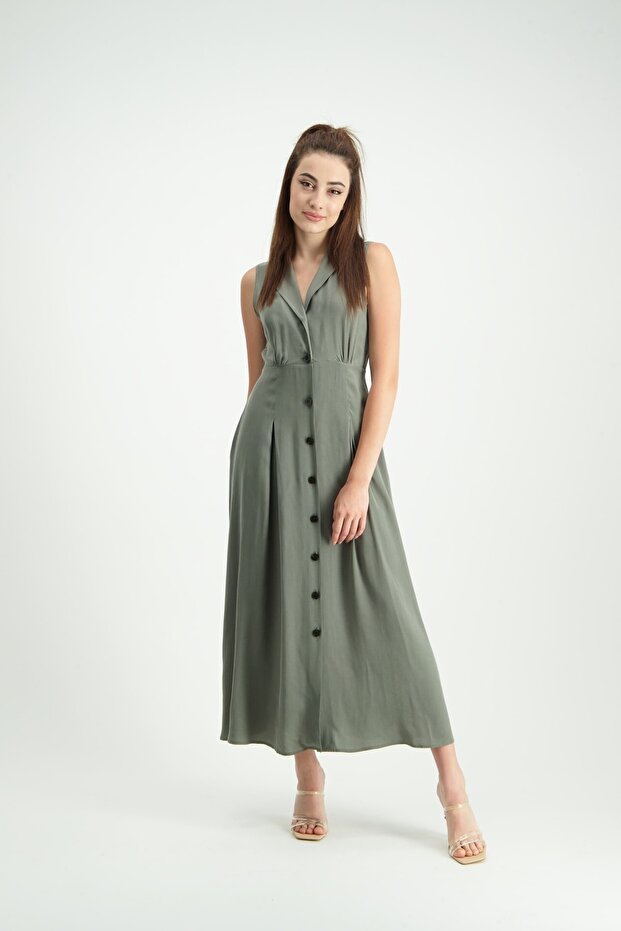 Kolsuz Gömlek Elbise - 3