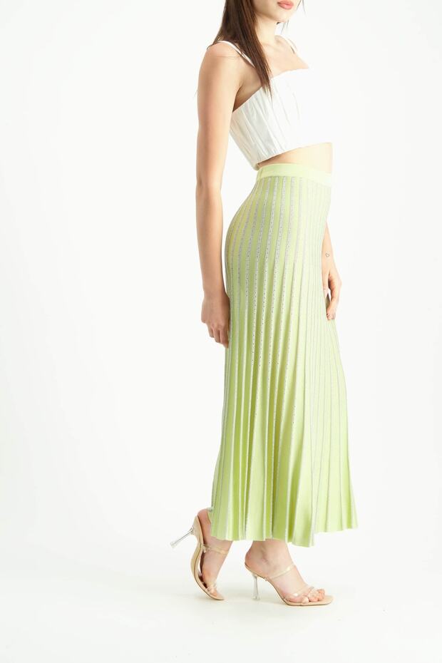 Kadın Neon Triko Etek - 3