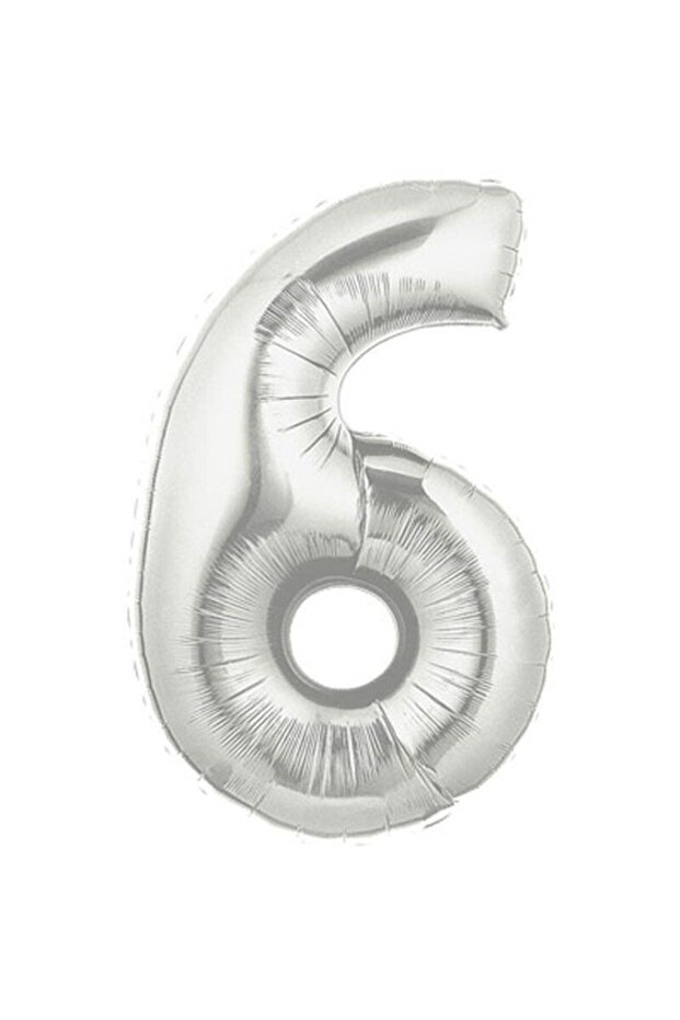 Store 6 Number Gold Silver Foil Balloon 76 Cm 34 Inches