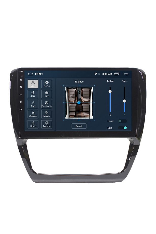 Volkswagen Jetta Android Carplay Navigasyon Multimedya Ekran Teyp 2gb Ram + 16gb Hdd - 1