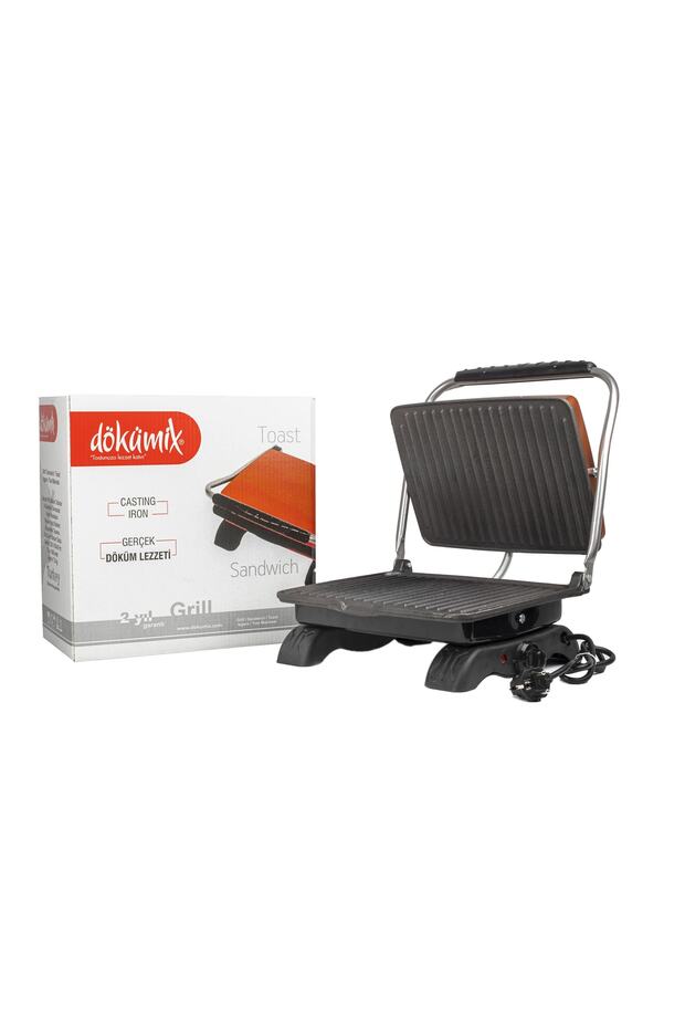 Plus Organik Demir Döküm Izgara & Tost Makinası Rosegold Izgara Aparatlı&fırçalı - 9