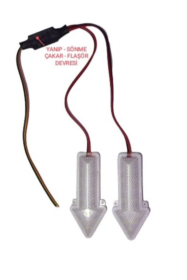 Ok Şeklinde Led Flaşör (çakar) Devreli 2 Adet Set – 12v – 2x 18 Led - 2