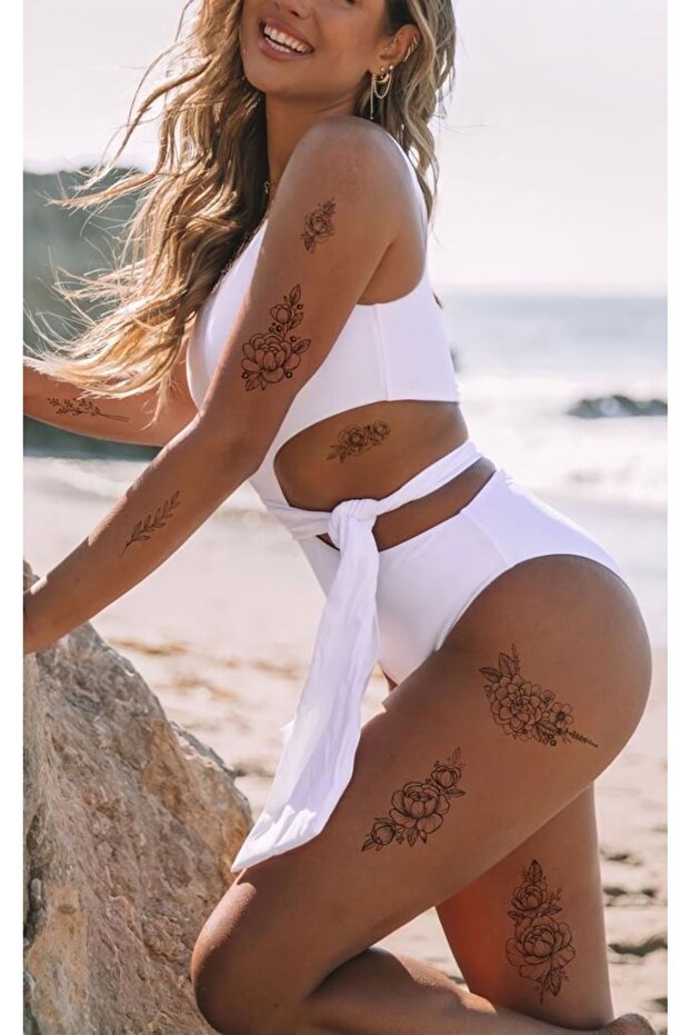 Çiçekler Vucut Dövmesi - 1