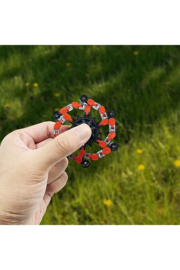 3 Adet Fidget Spinners Dönüştürülebilir Zincir Robot Oyuncak Stres Çarkı - 4