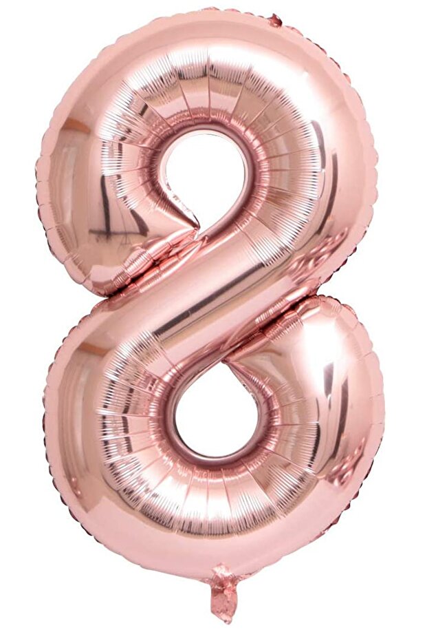 100 cm Rose Gold Large Foil 8 Years Number Balloon 40Inc