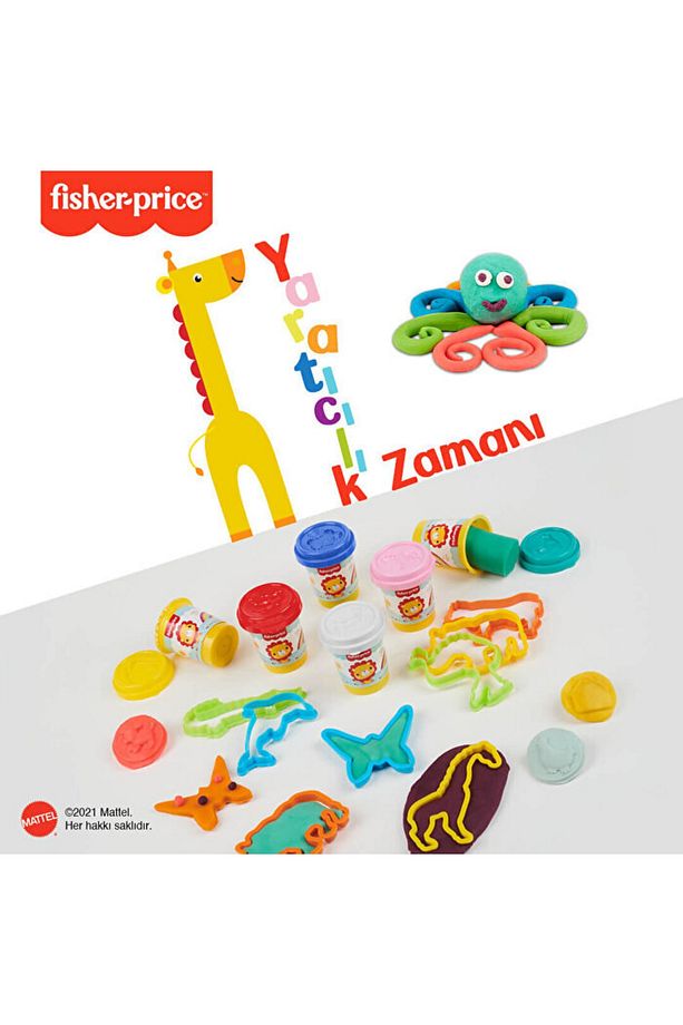 Gxv33 Fisher-price Oyun Seti Şekilleri Öğreniyorum (6x50 Gr Hamur Ve Kalıplar) - 6