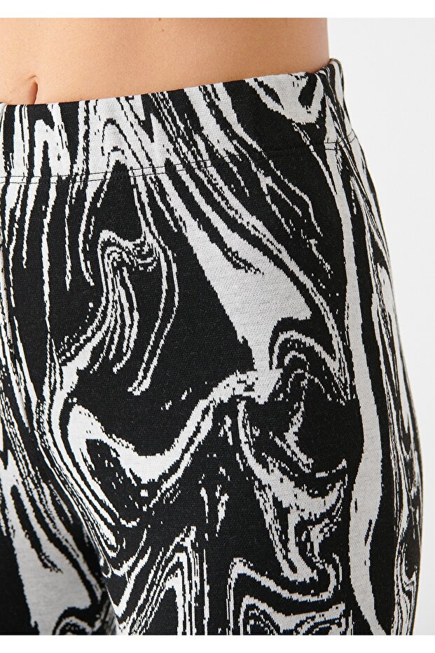 Jacquard-Hose in Schwarz und Weiß 1010244-82586 - 5