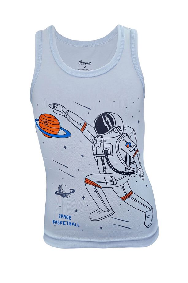 5'li Astronot Desenli Erkek Çocuk Atlet - 6