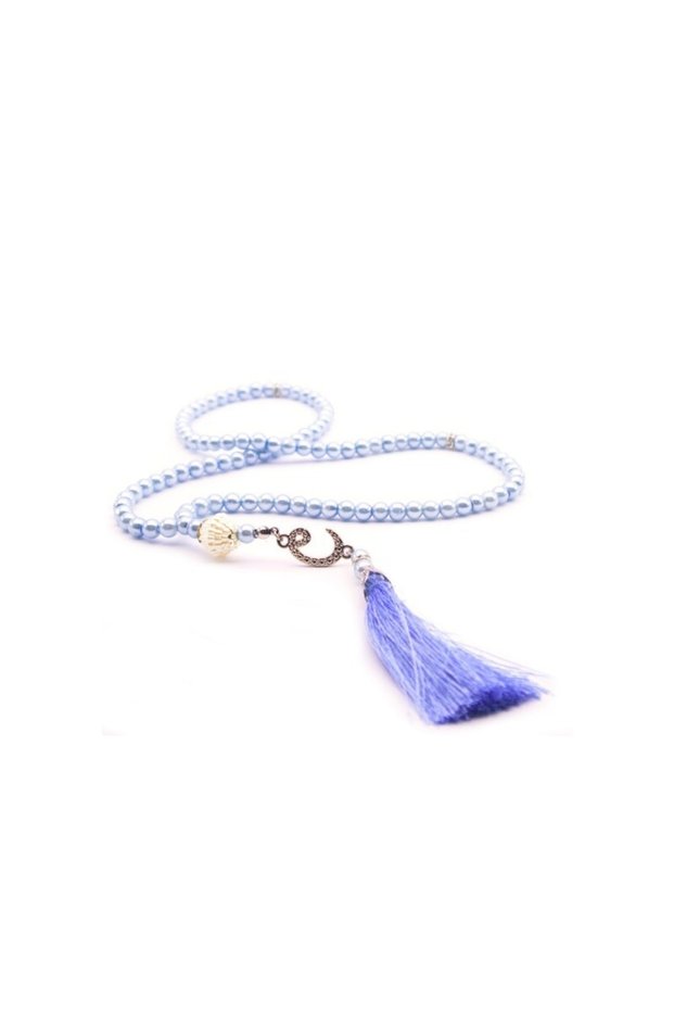 Blue Pearl Luxury Vaved Tasseled Rosary