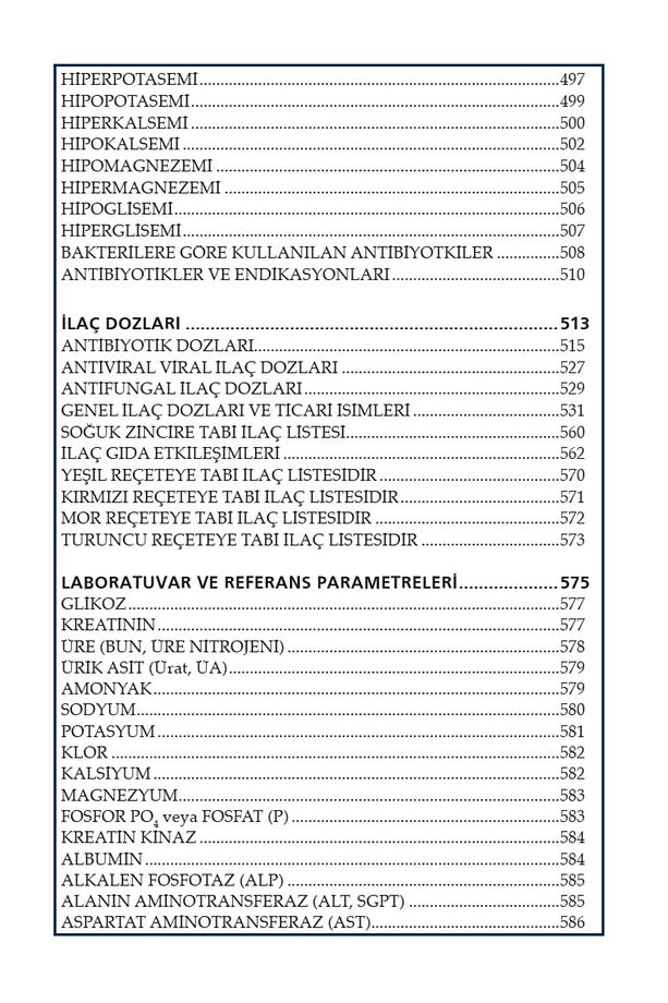 Örnek Reçete ve Acil Yaklaşımlar Cep Kitabı / İlyas Yolbaş / İstanbul Tıp Kitabevi / 9786054499205 - 3