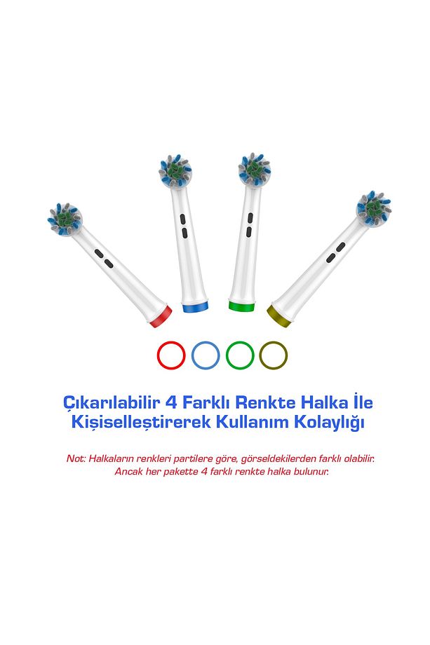 Clean Maximizer Oral B Şarjlı Diş Fırçası  Uyumlu Yedek Başlığı 4 Adet Yumuşak Başlık (BAKIRSIZ) - 8