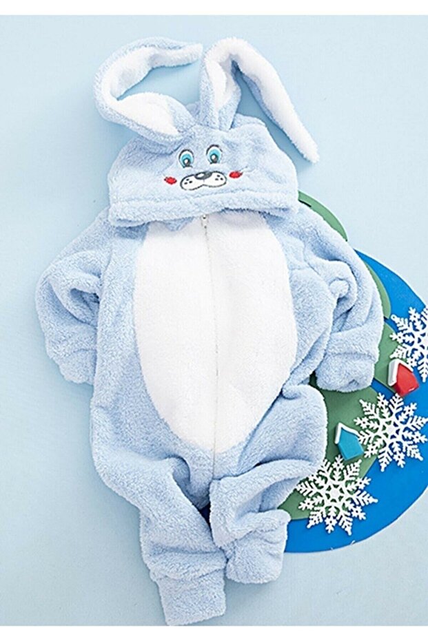 Welsoft Rabbit Jumpsuit Blue 1-2-3-4-5-6 Years