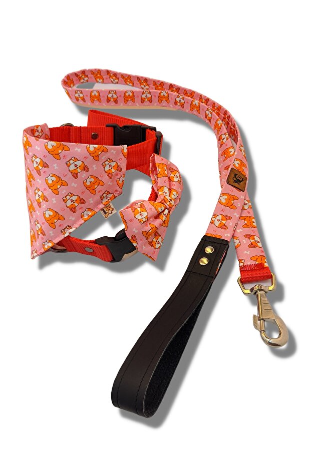 Corgi Standard Dog Collar Set and Accessories (with scarf and bow tie)
