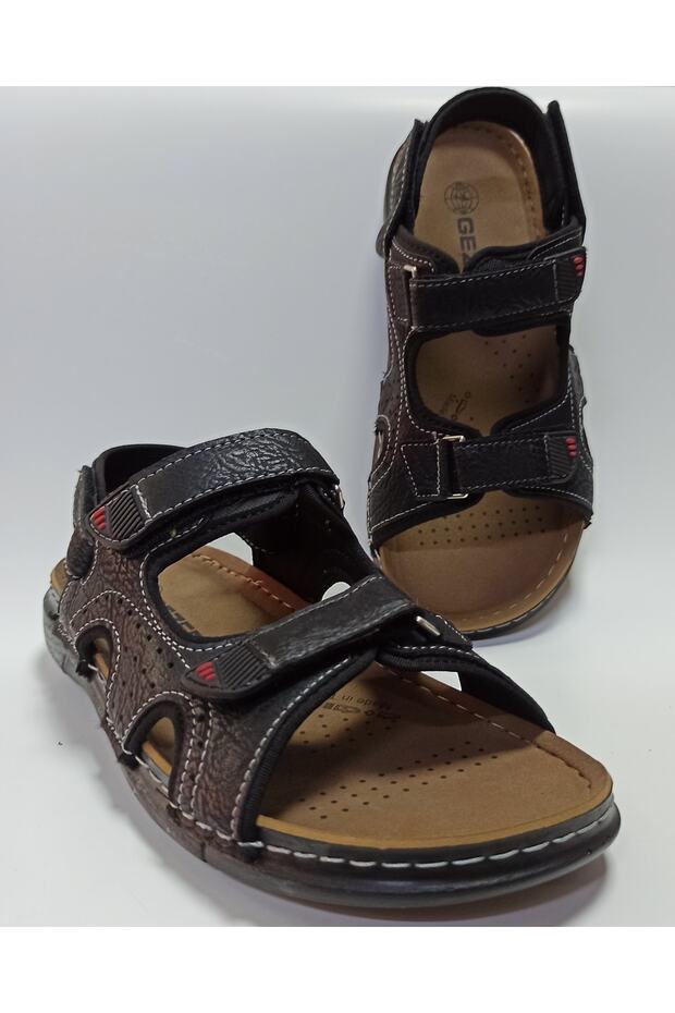 Anatomical Soft Sole Brand Black Men's Sandals Slippers