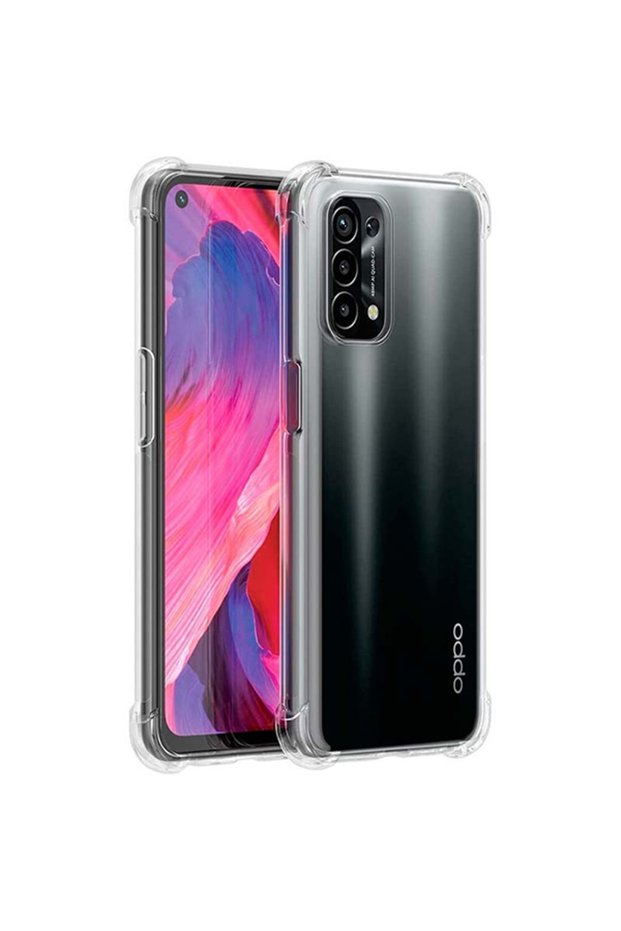 جراب سيليكون ممتص للصدمات ومتوافق مع الكاميرا لهاتف OPPO Reno A54