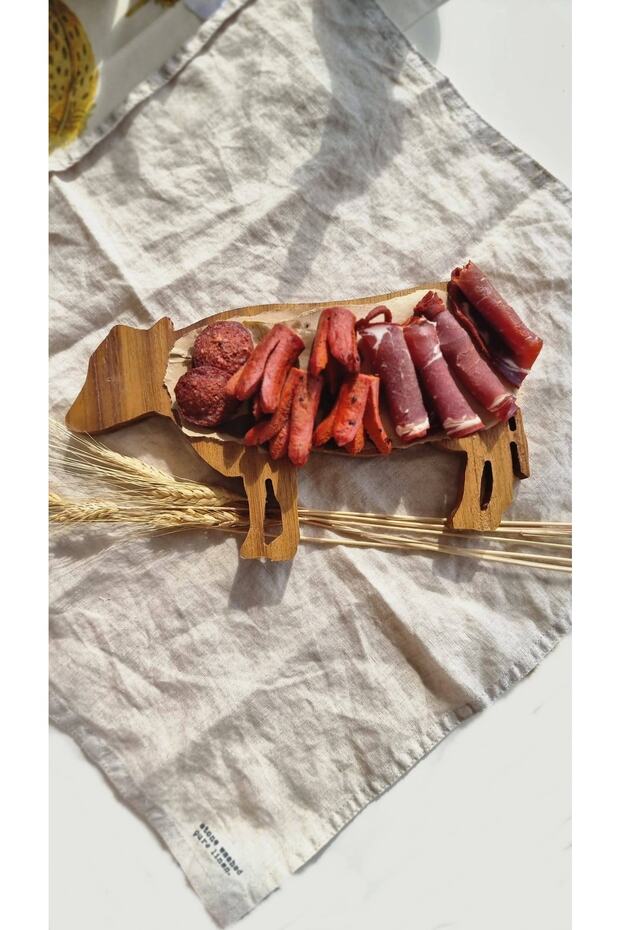 Inek Kahvaltılık Ahşap Servis Sunum Tabağı - 2