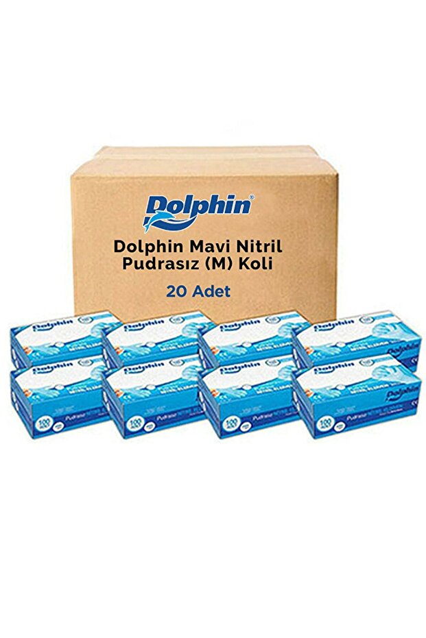 Nitril Pudrasız Eldiven M (20 Paket) - 1