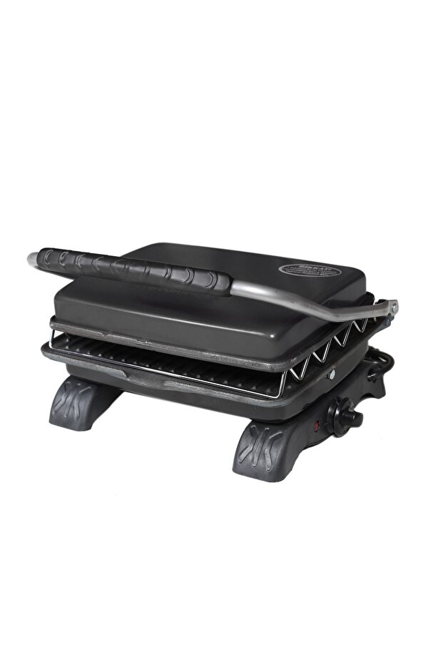 Plus Organic Cast Iron Grill & Toaster with Black Grill Apparatus & Brush
