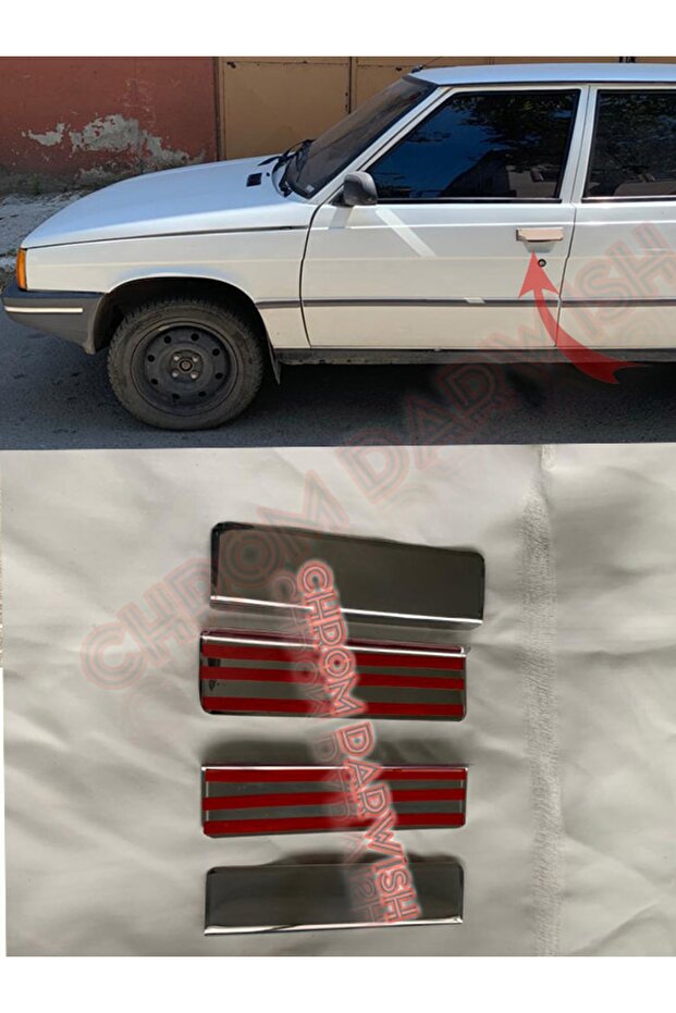 Renault Broadway Uyumlu 1993- Kapı Kolu 4 Kapı Krom Paslanmaz Çelik - 1