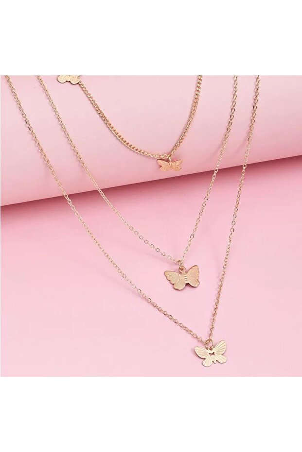 The Complement to Your Elegance: Multi-Layer Butterfly Necklace - 3