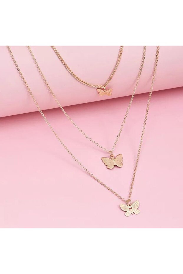 The Complement to Your Elegance: Multi-Layer Butterfly Necklace - 4