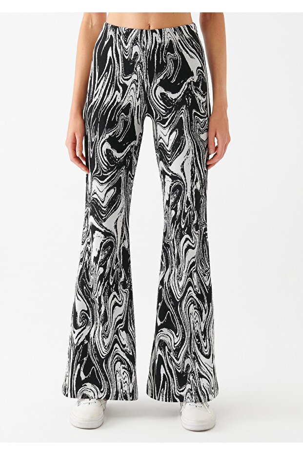 Jacquard-Hose in Schwarz und Weiß 1010244-82586 - 3