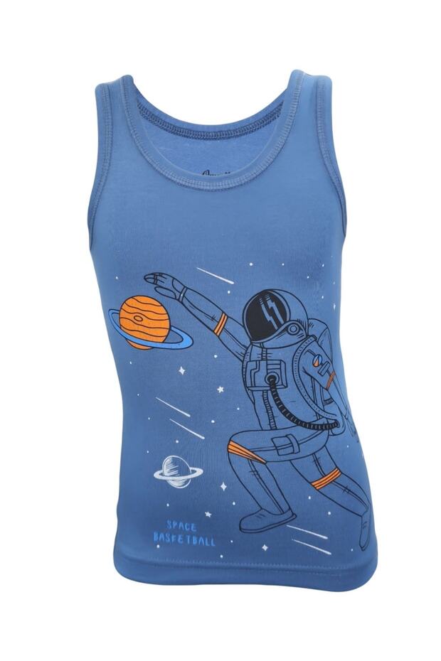 5'li Astronot Desenli Erkek Çocuk Atlet - 3