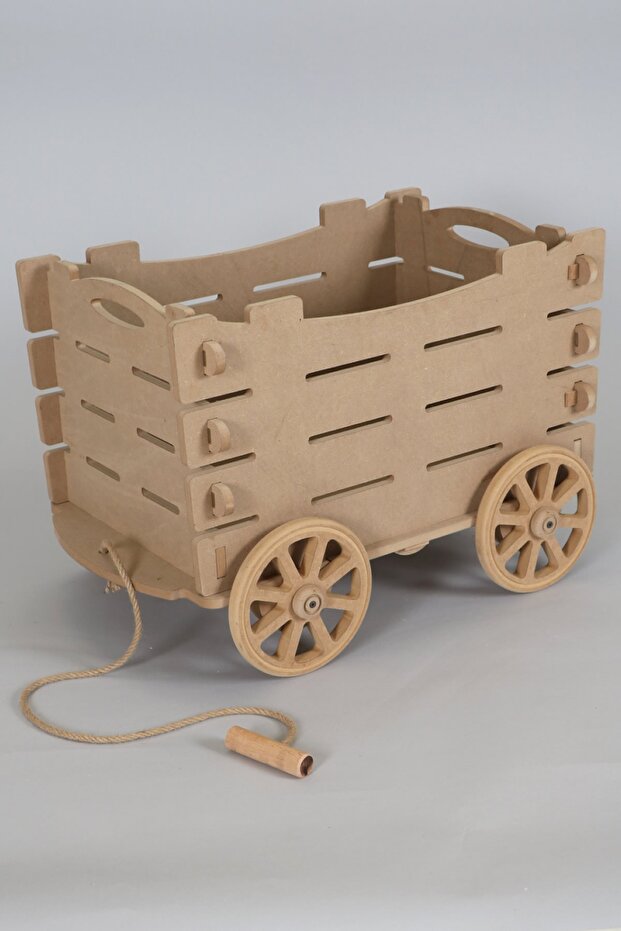 4 Wheeled Wooden Toy Box and Children's Room Organizer