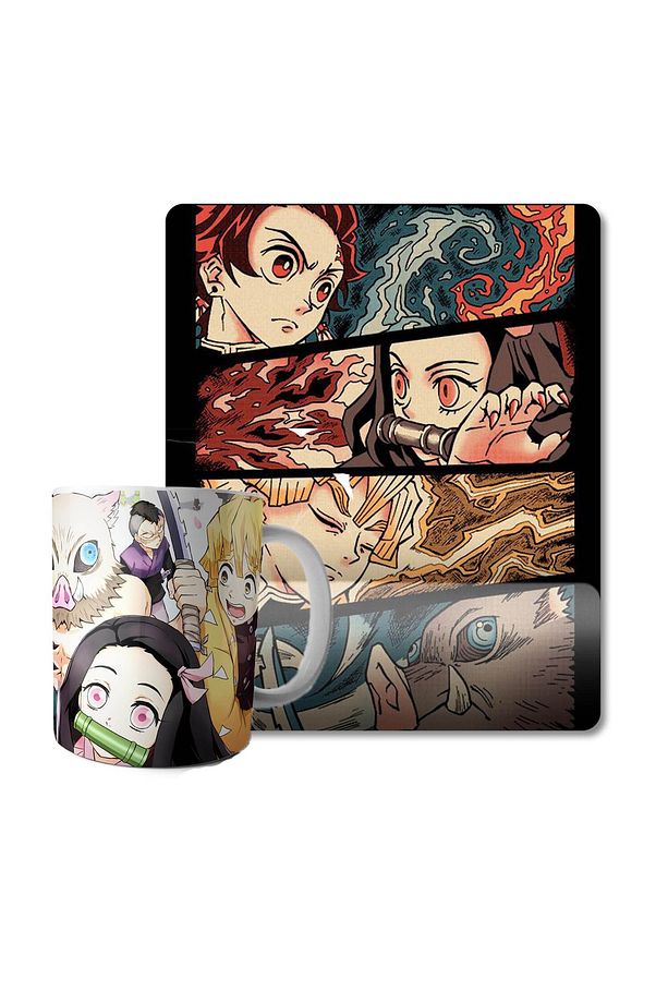 Kimetsu No Yaiba (demon Slayer) Kupa Bardak Ve Mouse Pad Seti - 1