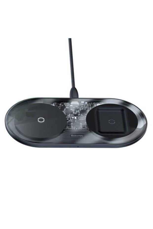 Simple 2 in 1 Wireless Charger Transparent Black