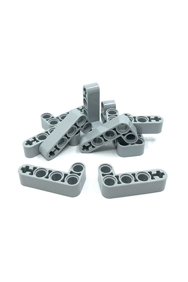 Original Technic Moc Custom Liftarm Bent Thick L-shape 2 X 4 - Light Gray 8 Pieces Will Be Sent