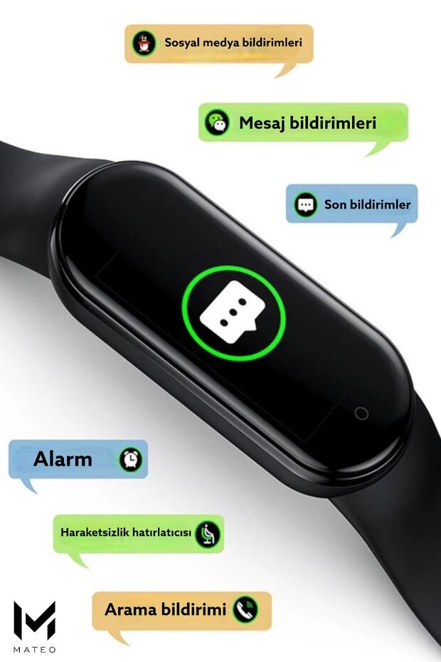 M6 Akıllı Bileklik Renkli Ekran(2022 Sürüm )ios Ve Android Uyumlu,spor, Ekran Teması Değiştirme - 7