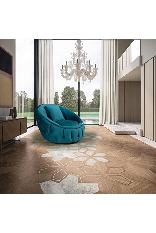 Lucasso Capitoneli Berjer Tekli Kanepe Ahşap Kasalı Berjer - 1