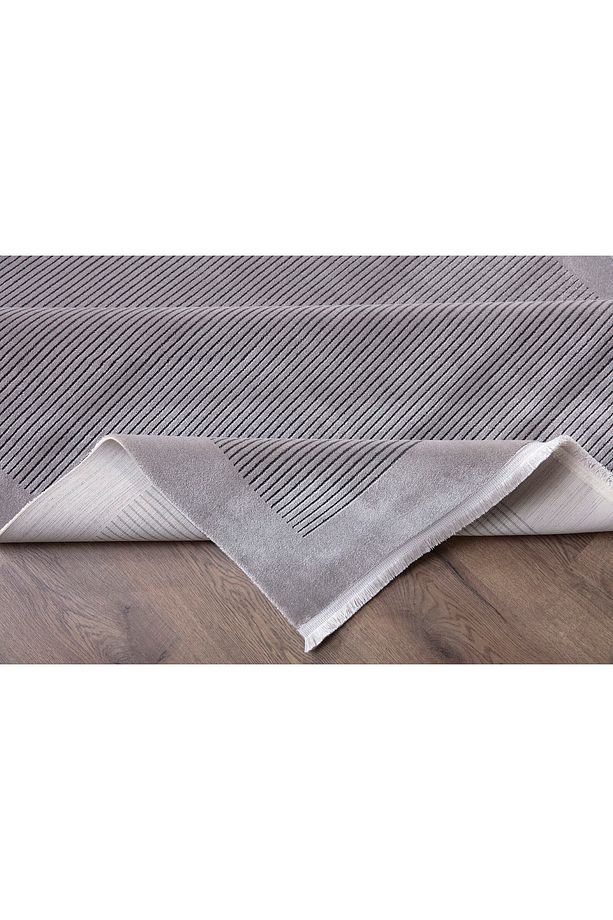 Tierra 13374 Polyester Gri Modern Salon Halısı - 5