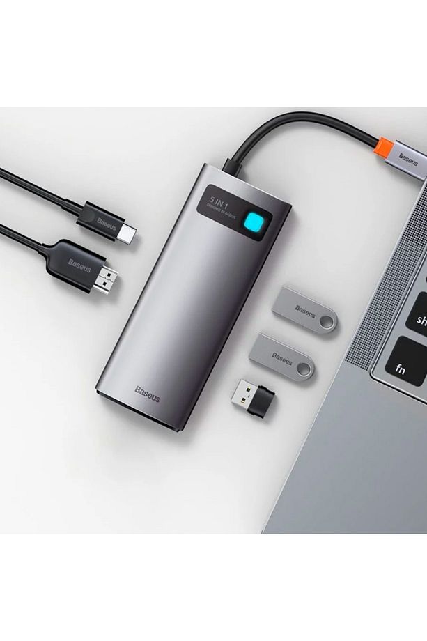 nslx Gleam 5in1 Multifonksiyonel Type-C HUB Adaptör Dock Station StorewNew 1037065 - 5