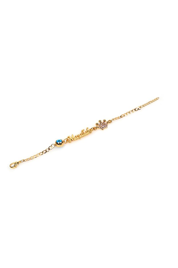 Evil Eye Beaded Mashallah Written Baby Girl Bracelet Ibcb029